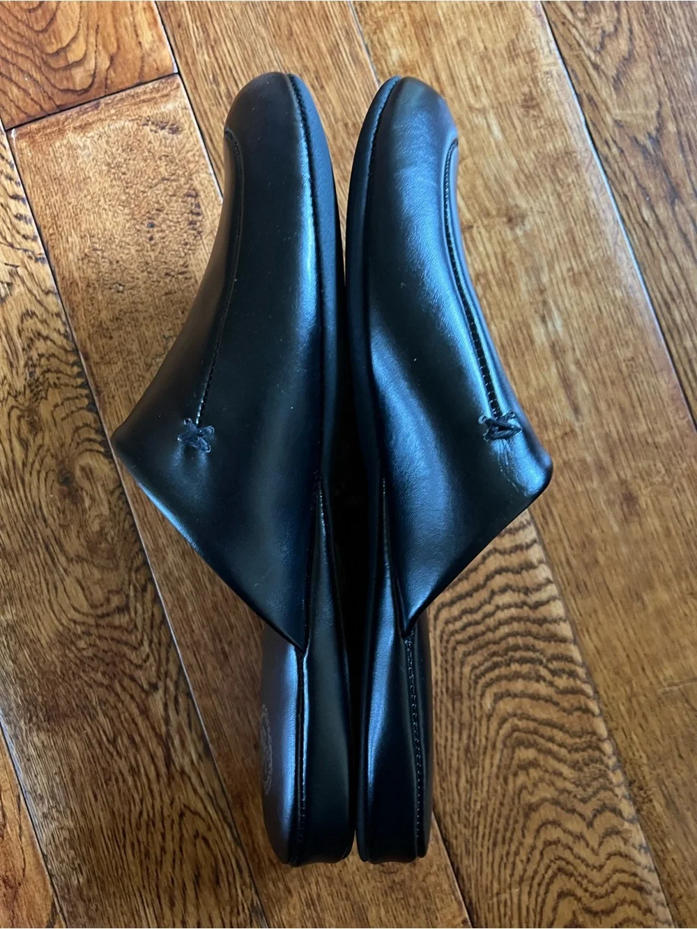 L.B. Evans Men’s Slippers Leather Slip-On Loafers Black Size 12 EEE